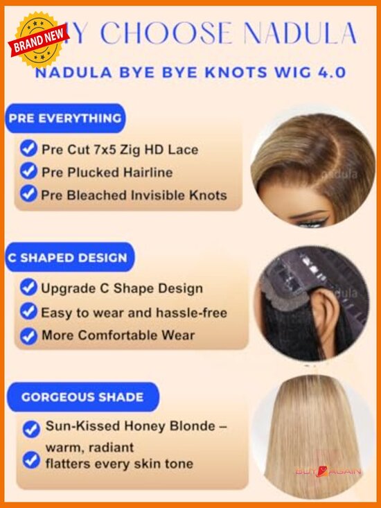 Glueless Lace Front Bob Wig 14 Inch Human Hair Pre Plucked Bleached Knots main image 6